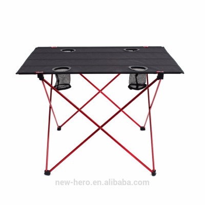 Lightweight Folding Table with Cup Holders, Portable Camp Table